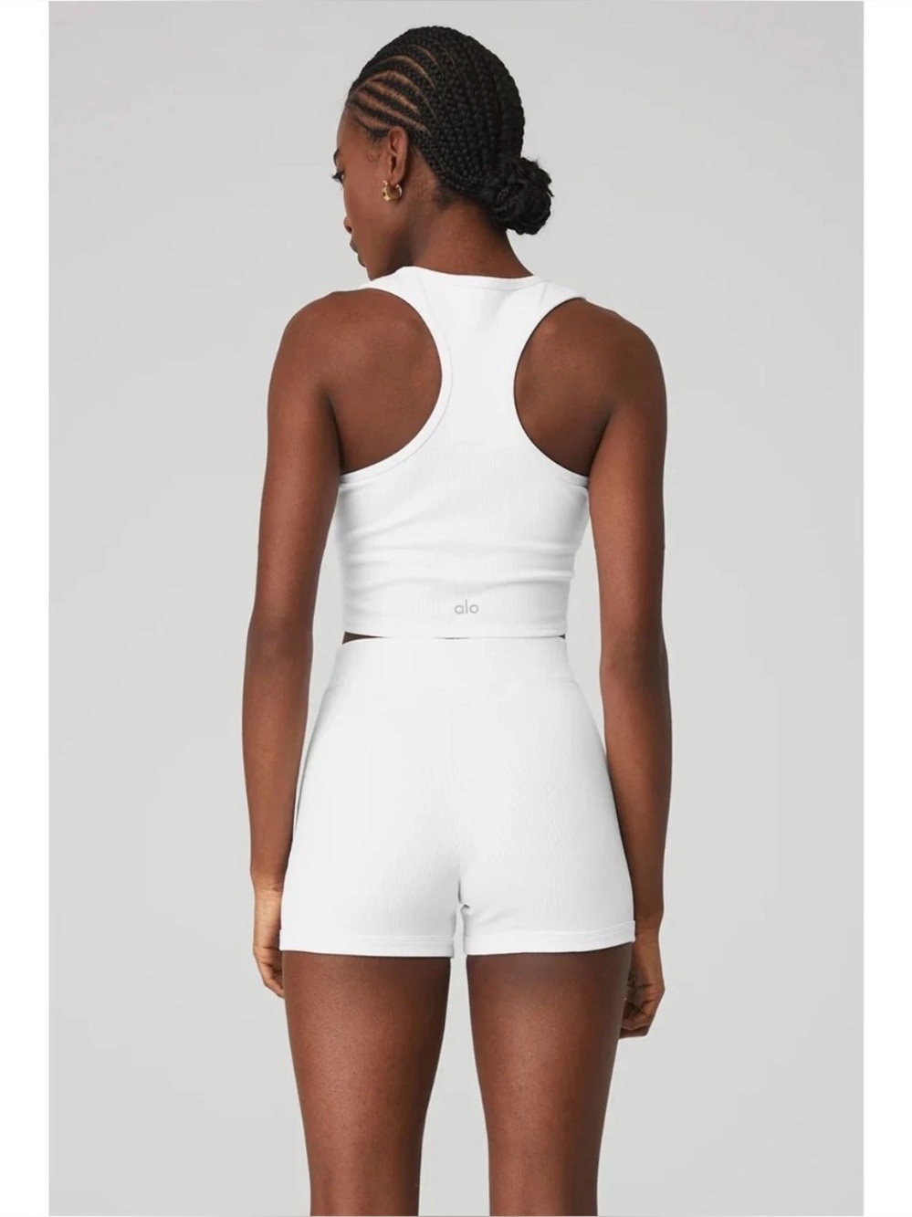 ALO Yoga Goddess Ribbed Cropped Racerback Tank - Picture 2 of 8